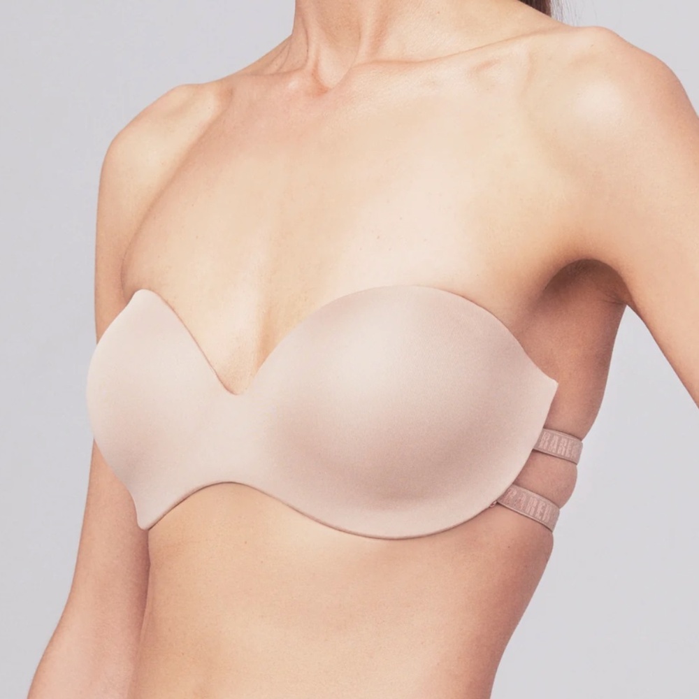 BAREBACK Bra w/Leg Straps by House of Skye | Beige + Crystal Hardware | 36 DD